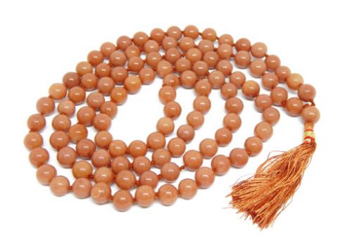 Natural Peach Moon Stone Mala