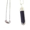 Black Tourmanine Pencil Pendant with Chain