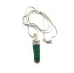 Malachite  Pencil Pendant with Chain  