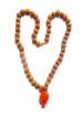 Rudraksha Mala with Carnelian Pendant