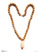 Rudraksha Mala with Rose Quartz Pendant