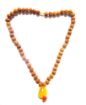 Rudraksha Mala with Yellow Aventurine Pendant