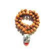 Rudraksha Mala with Black Rutile Pendant