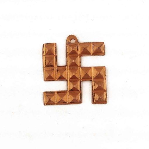 Copper Swastik Pyramid - Swastika Vastu Patti